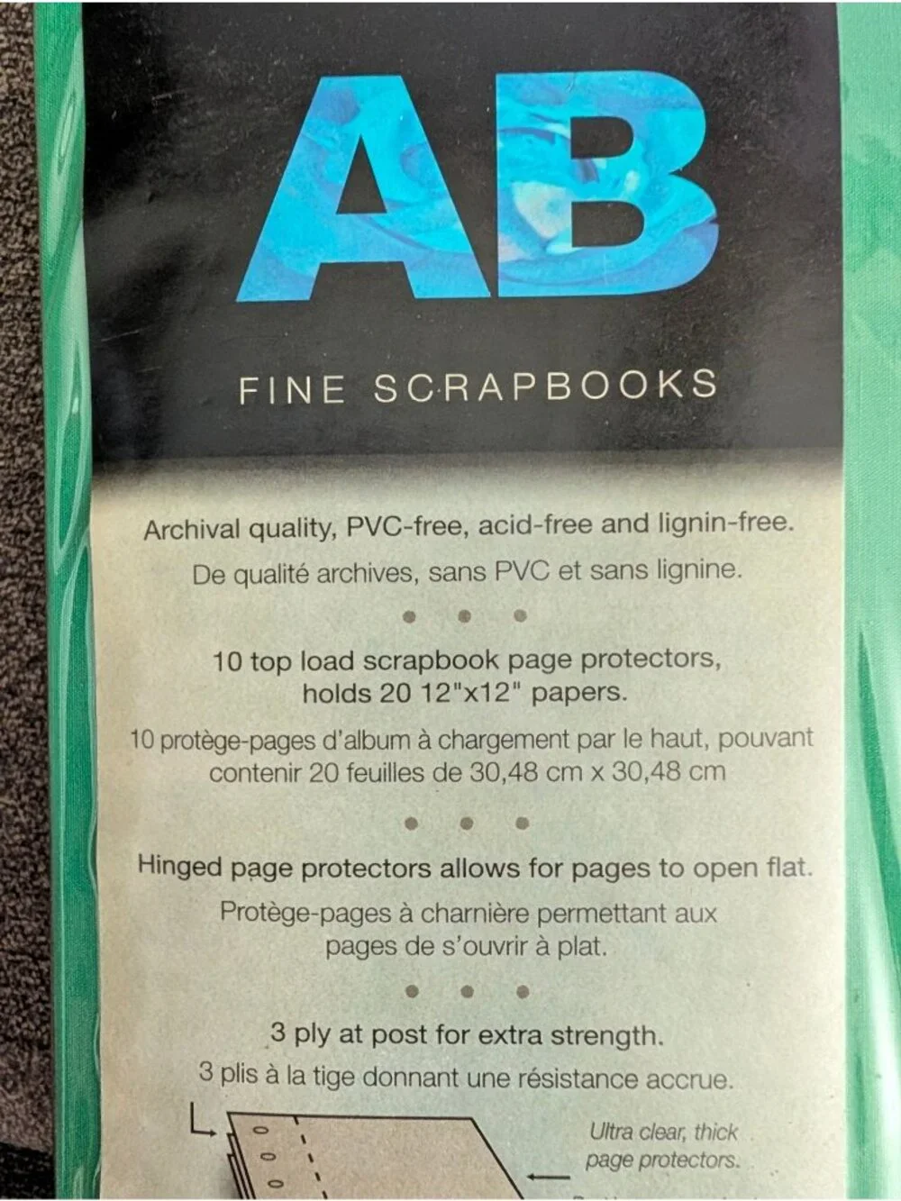 Jungle-Themed Amanda Blu Fine Scrapbook Album With 10 Top-Loading 12